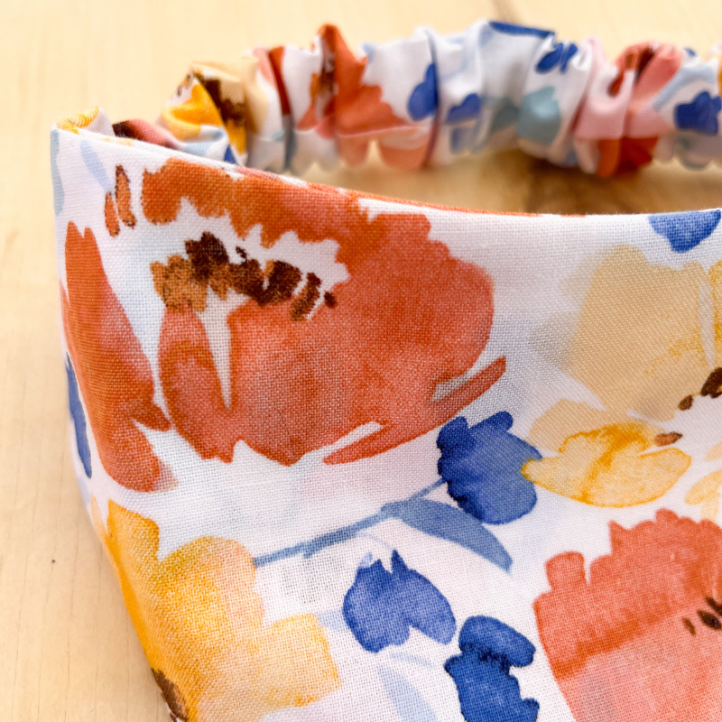 Brushed Floral Scrunchie Bandana