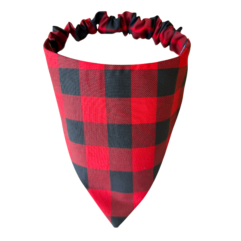 Red & Black Buffalo Scrunchie Bandana
