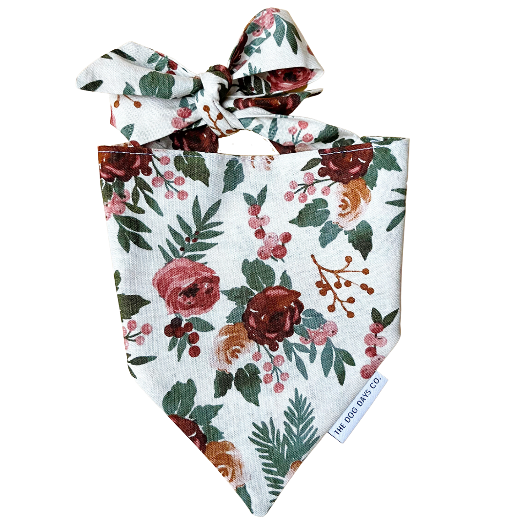 Cranberry Rose Tie-Up Bandana
