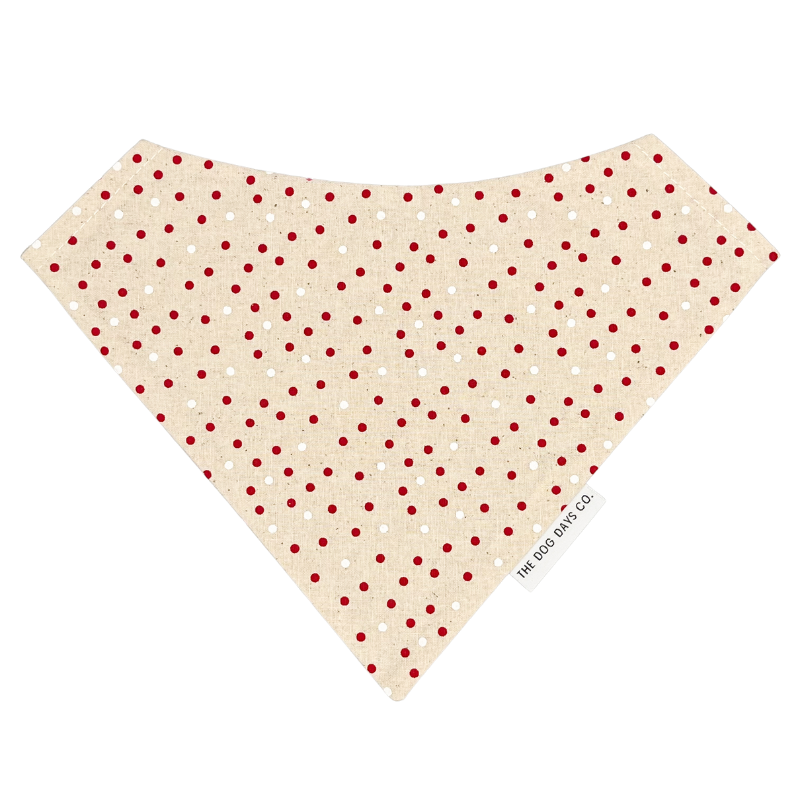 Polka Dot Christmas Slip-on Bandana