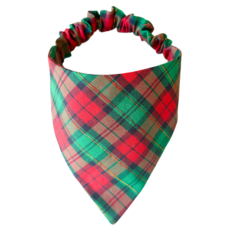 Holiday Tartan Scrunchie Bandana