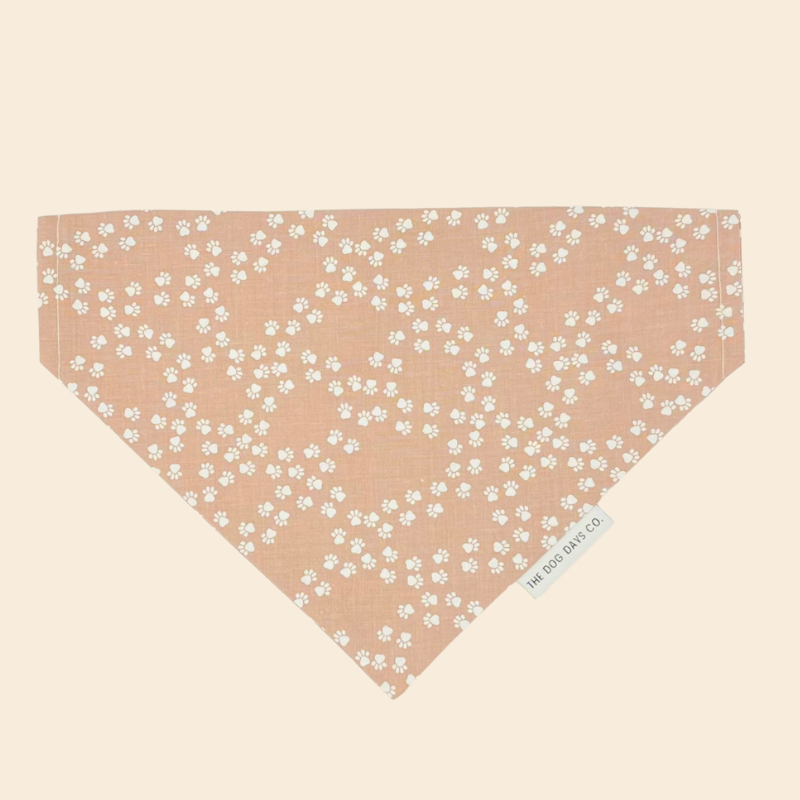 Mauve Pawprints Slip On Bandana