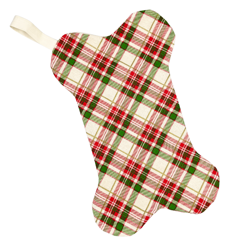 Canvas Plaid Stocking