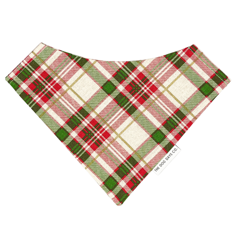 Canvas Plaid Slip-On Bandana