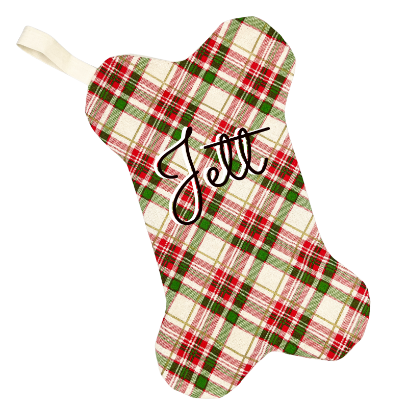 Canvas Plaid Stocking