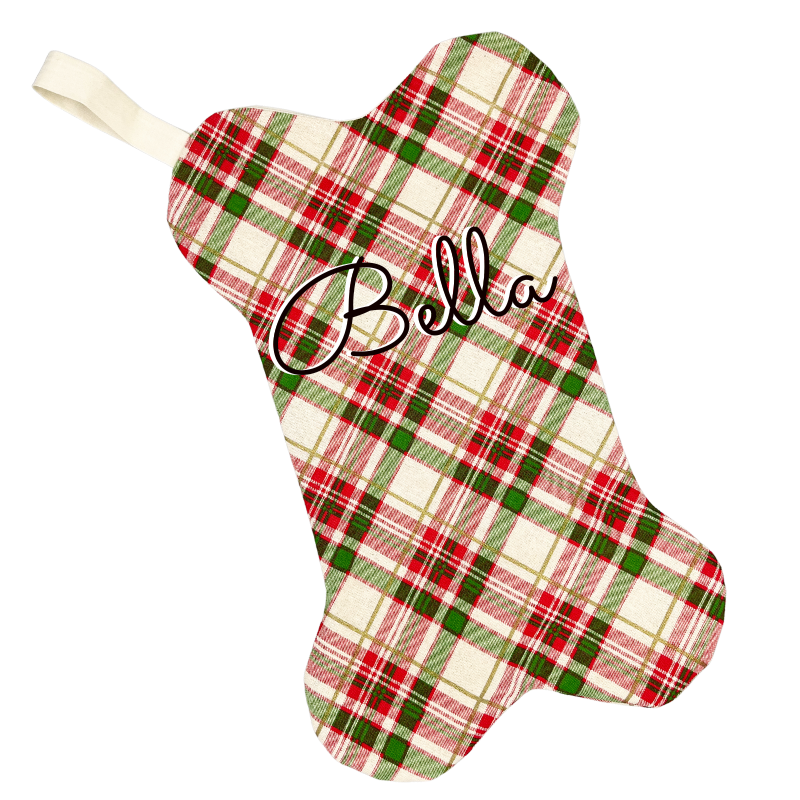 Canvas Plaid Stocking