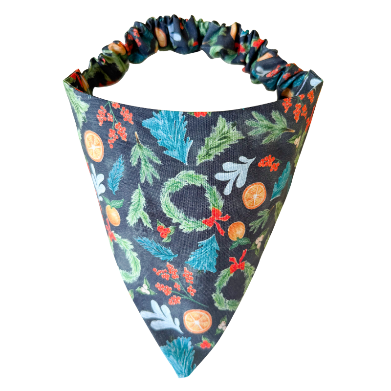 Spiced Evergreen Scrunchie Bandana