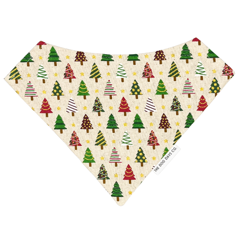 Canvas Christmas Trees Slip-On Bandana