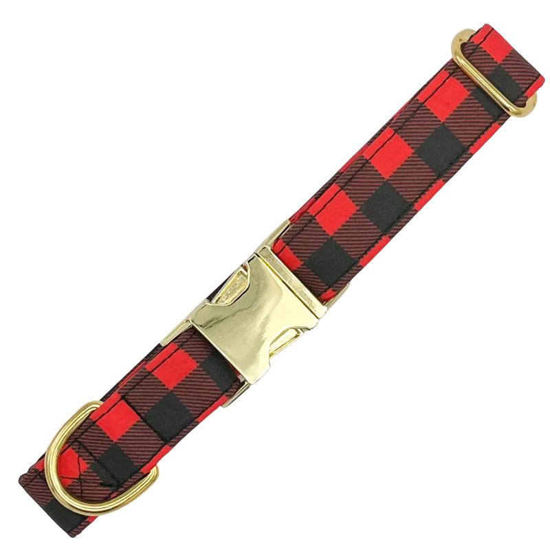 Red & Black Plaid Collar