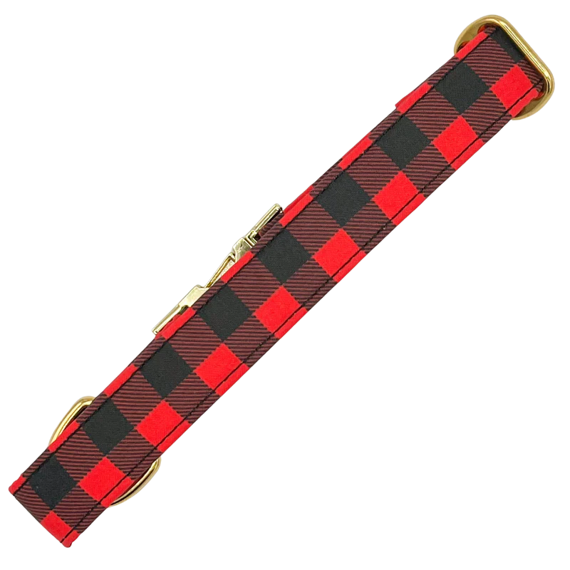 Red & Black Plaid Collar