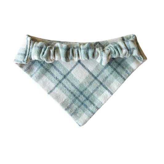 Luxe Sage & Snow Scrunchie Bandana