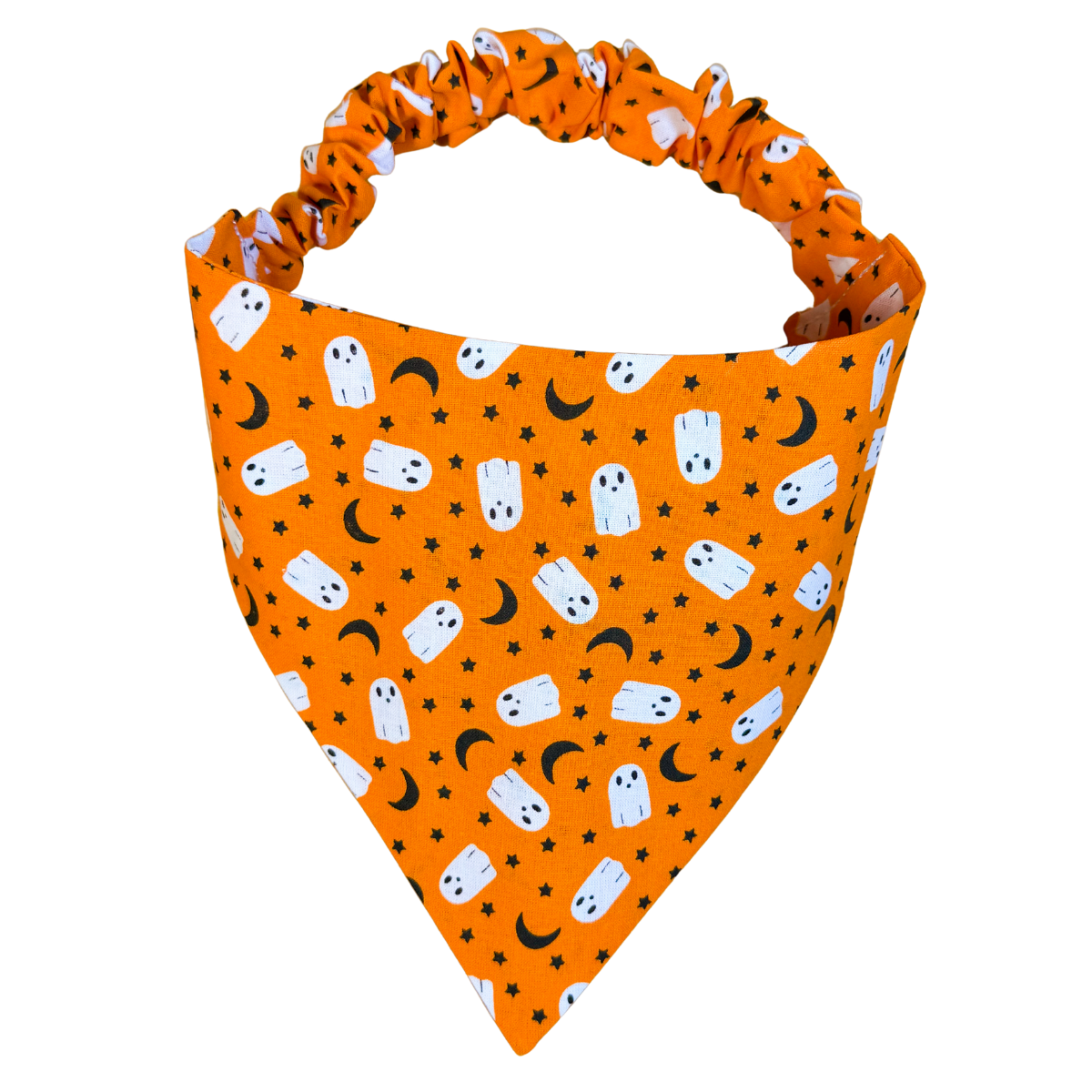 Orange Ghosties Scrunchie Bandana