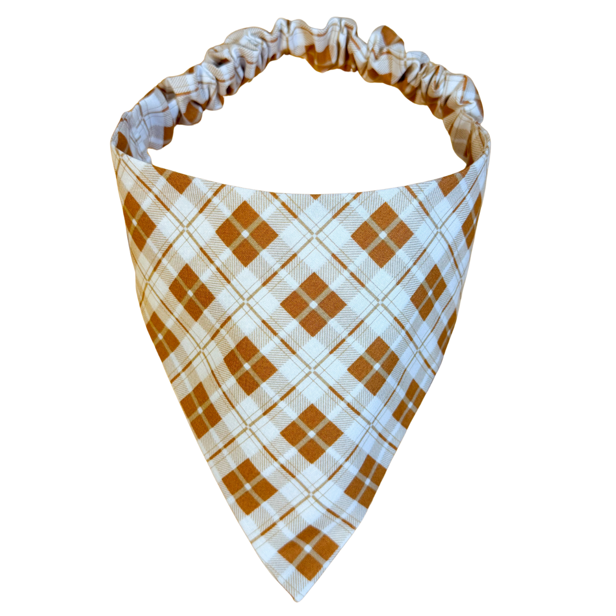 Maple Plaid Scrunchie Bandana