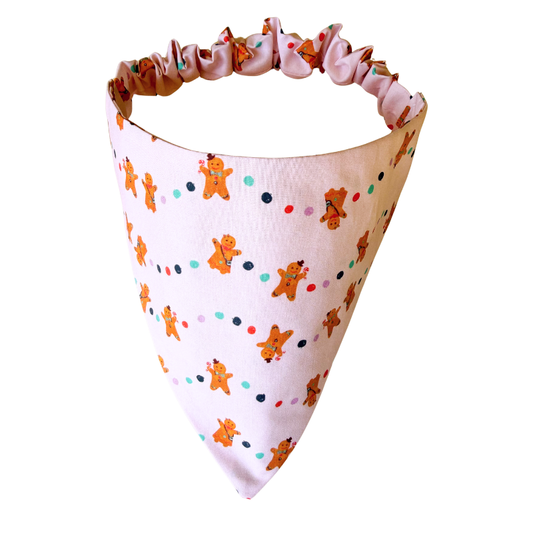 Pink Gingerbread Scrunchie Bandana