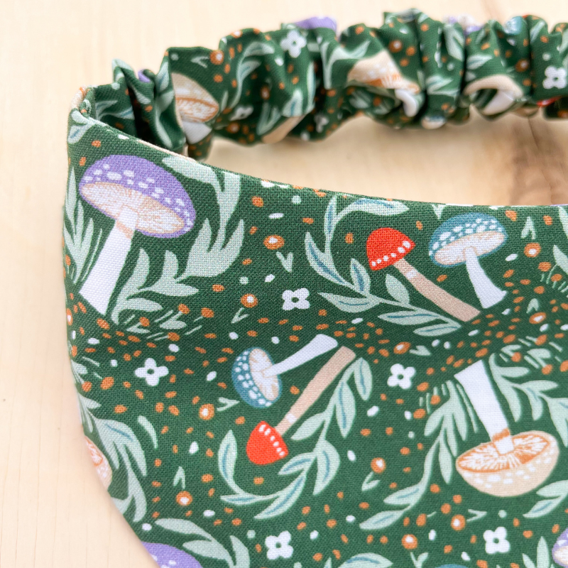 Mushroom Meadow Scrunchie Bandana