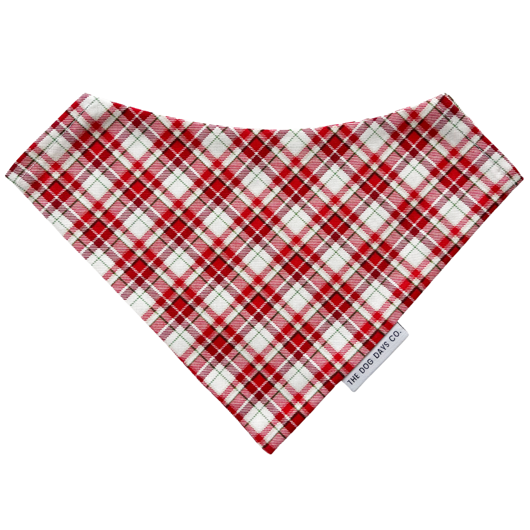 Candy Cane Plaid Bandana