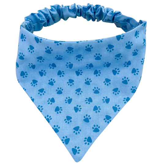 Blue Paws Scrunchie Bandana