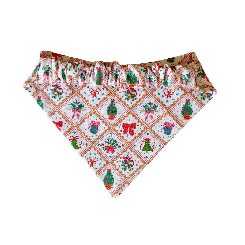 Patchwork Christmas Scrunchie Bandana