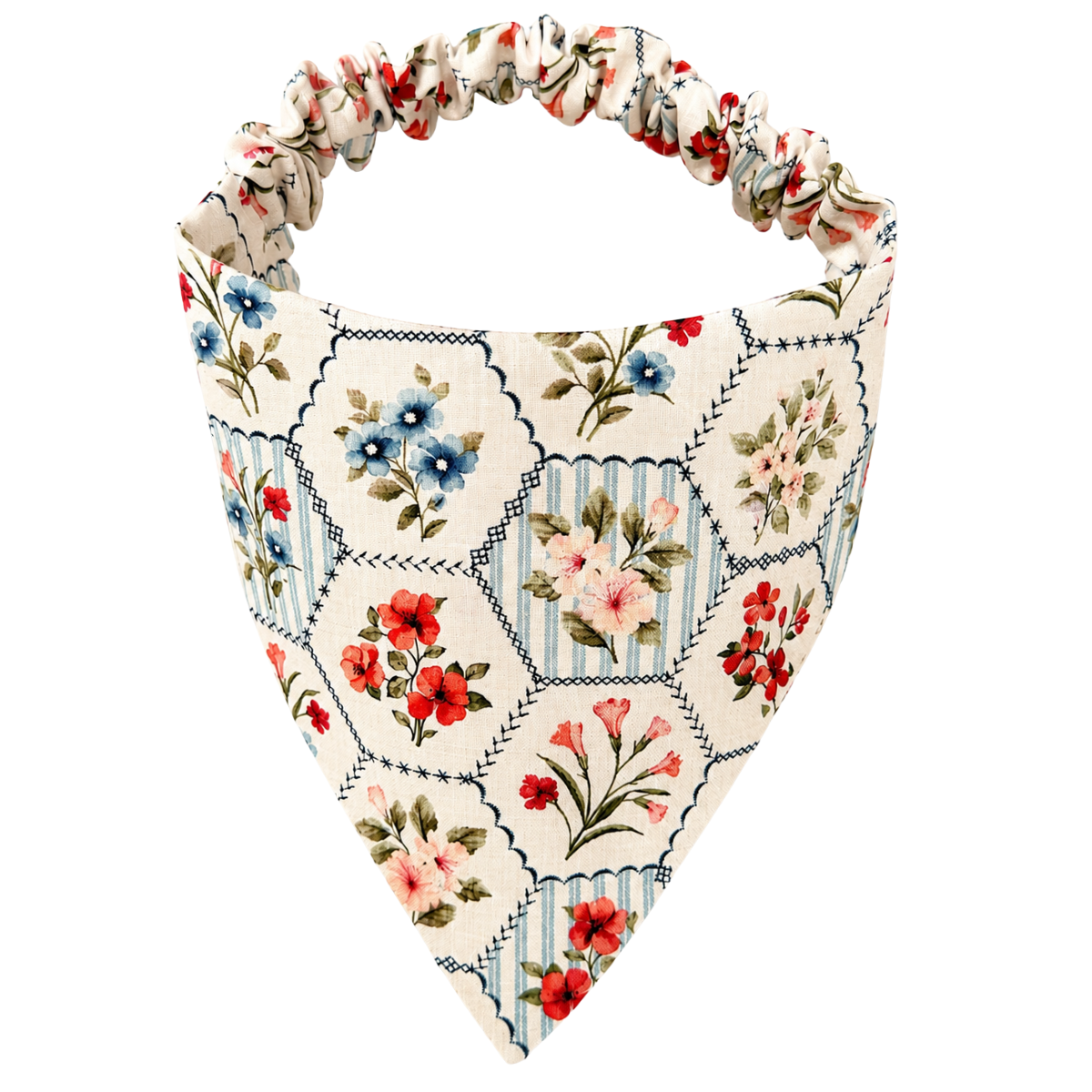 Cottage Floral Scrunchie Bandana