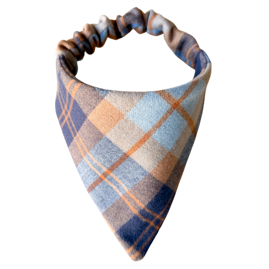 Luxe Cedar & Sky Scrunchie Bandana