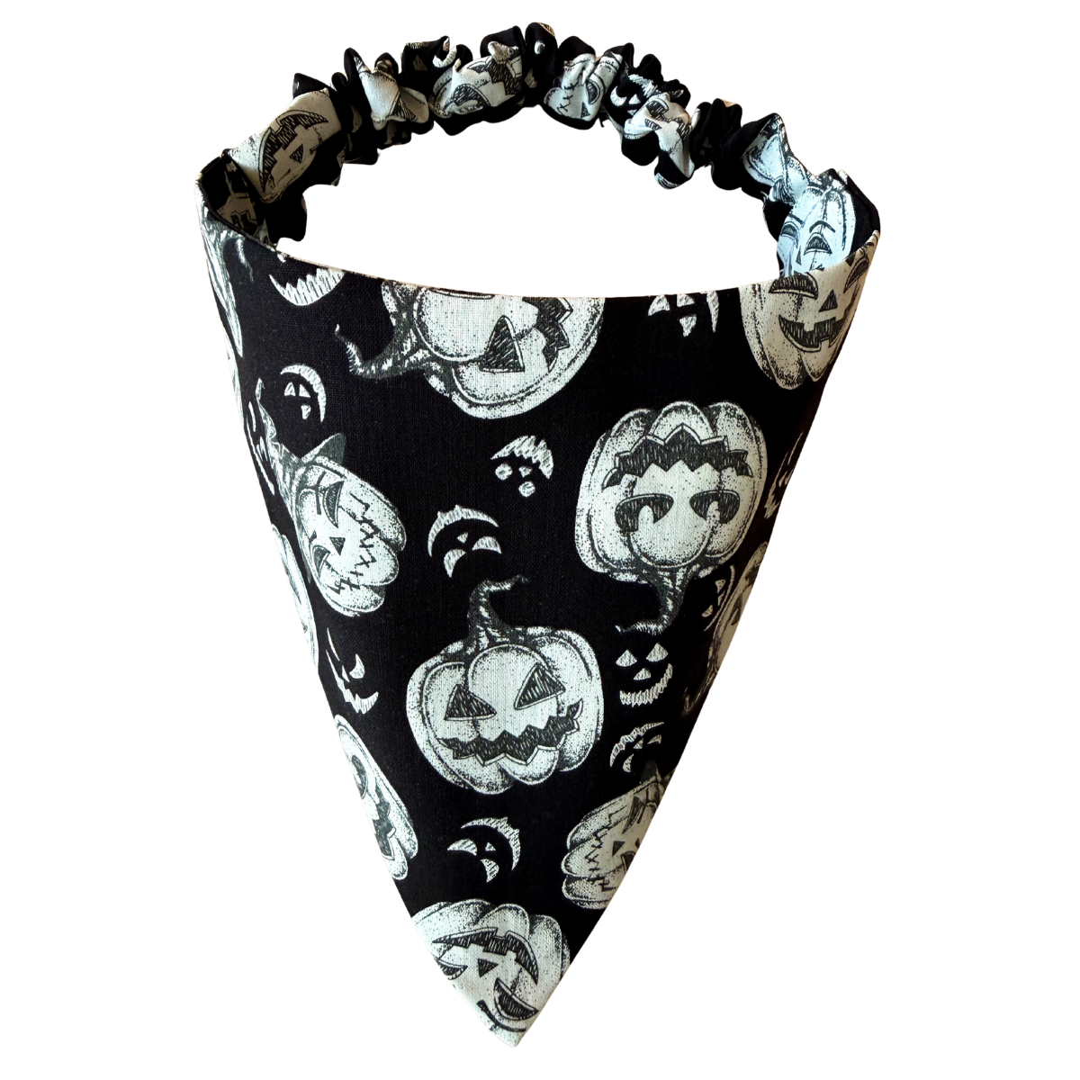Glow In The Dark Jack-O-Lanterns Scrunchie Bandana