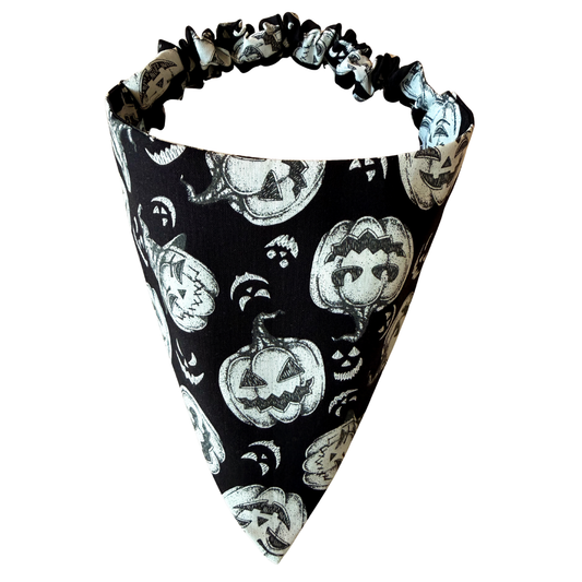 Glow In The Dark Jack-O-Lanterns Scrunchie Bandana