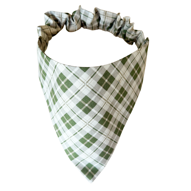 Pine & Ivory Plaid Scrunchie Bandana