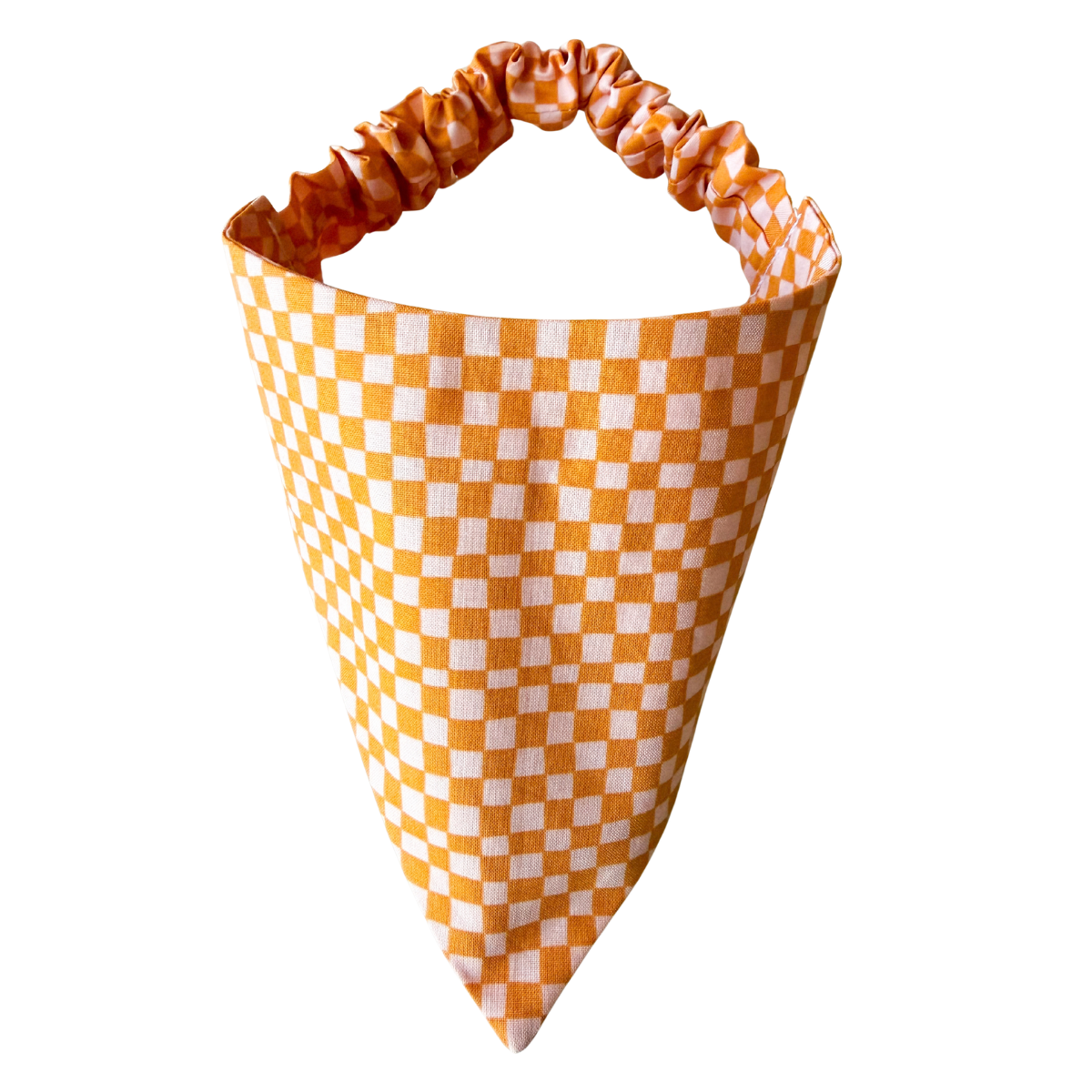 Pumpkin Check Scrunchie Bandana