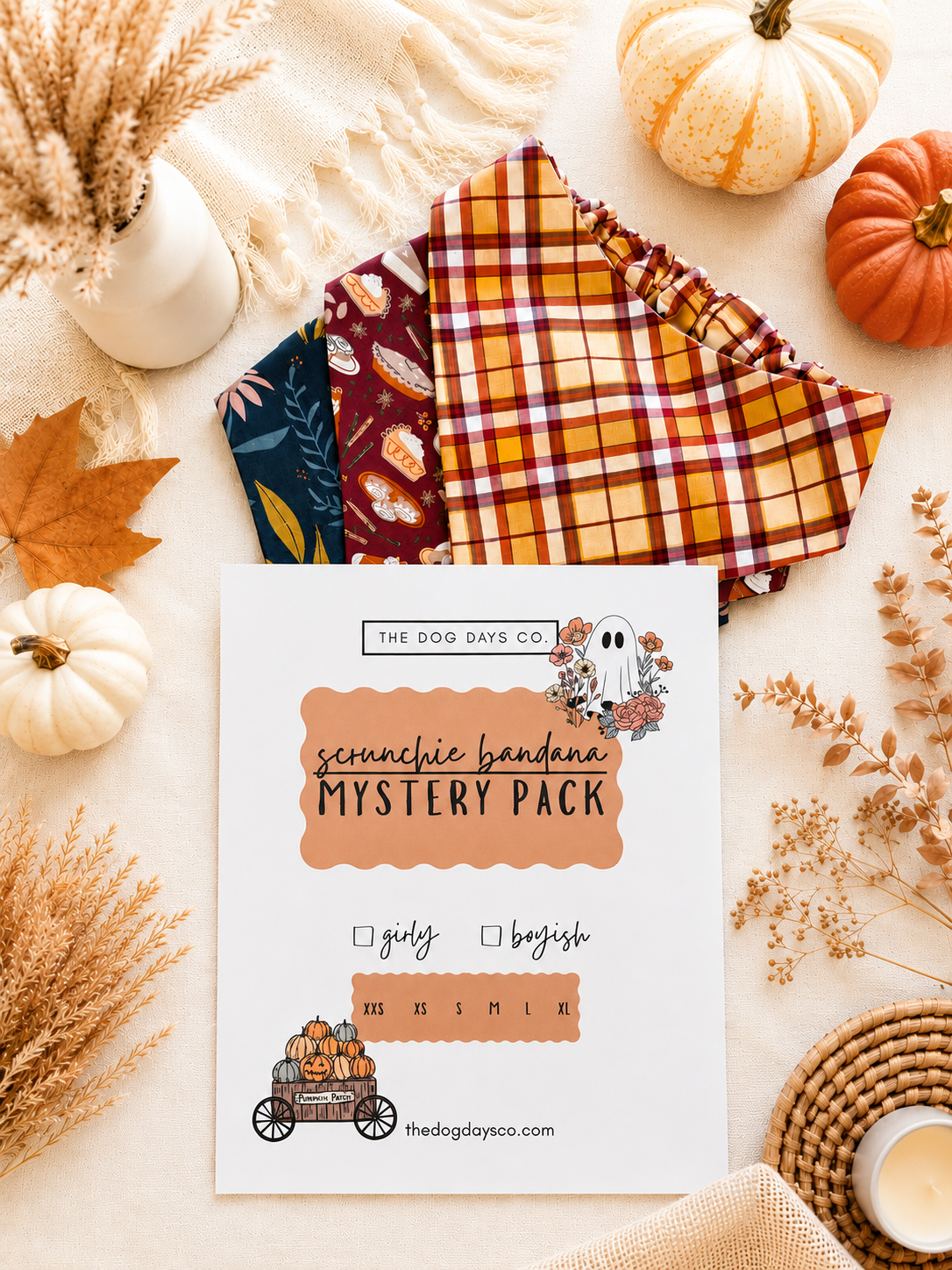 Autumn Scrunchie Bandana Mystery Packs