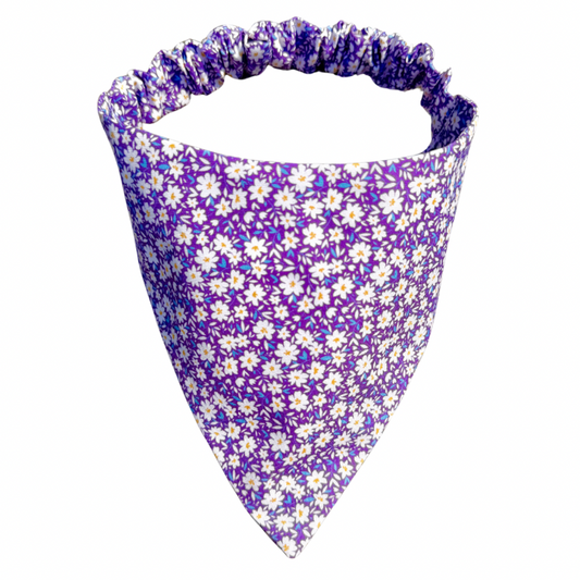 Violet Bloom Scrunchie Bandana