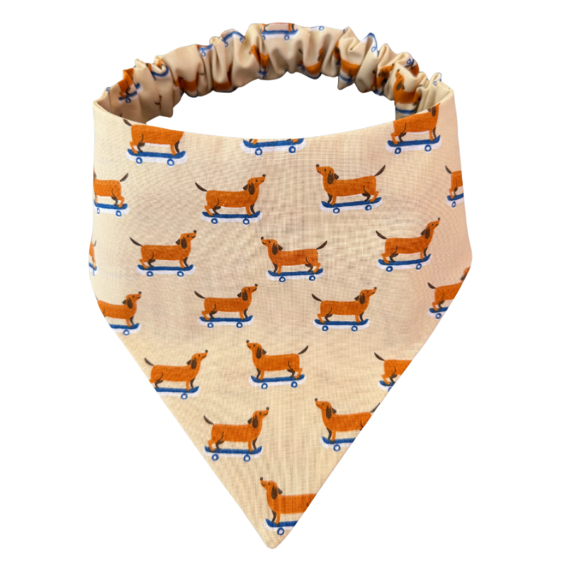 Skater Dog Scrunchie Bandana