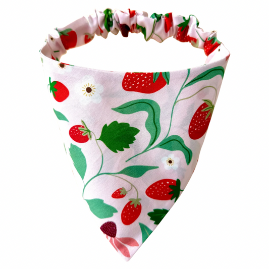 Strawberry Patch Scrunchie Bandana