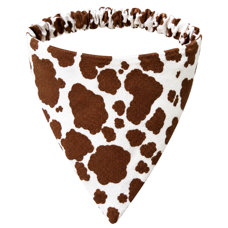 Brown Cow Scrunchie Bandana