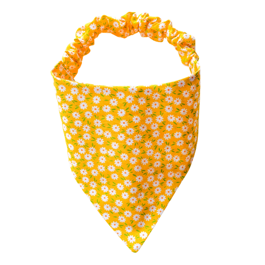Yellow Daisy Scrunchie Bandana