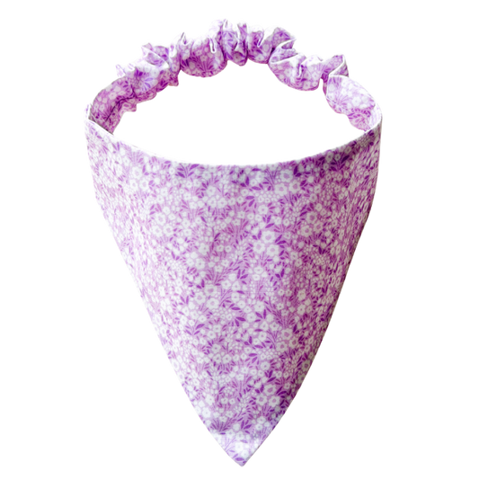 Lilac Bloom Scrunchie Bandana