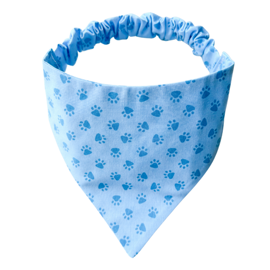 Blue Paws Scrunchie Bandana